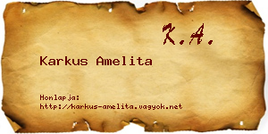 Karkus Amelita névjegykártya